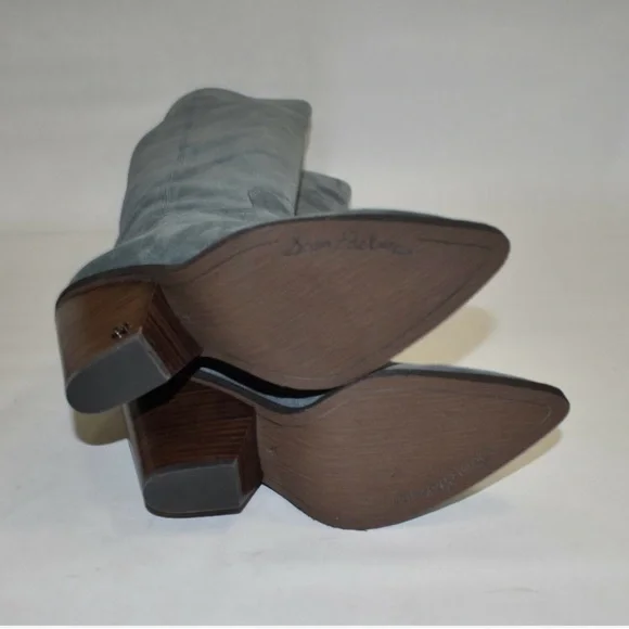 NIB Sam Edelman Gray Suede Tall Knee-High Boots - Size 9 - Picture 3 of 7